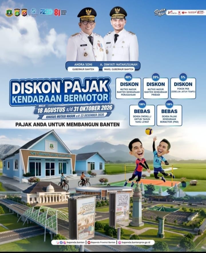 Pemerintah Provinsi Banten Melalui Bapenda Menghadirkan Program Diskon Pajak Kendaraan Bermotor